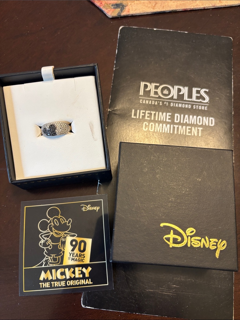 Mickey Mouse Disney 925 Silver & diamonds 90 years of magic Ring